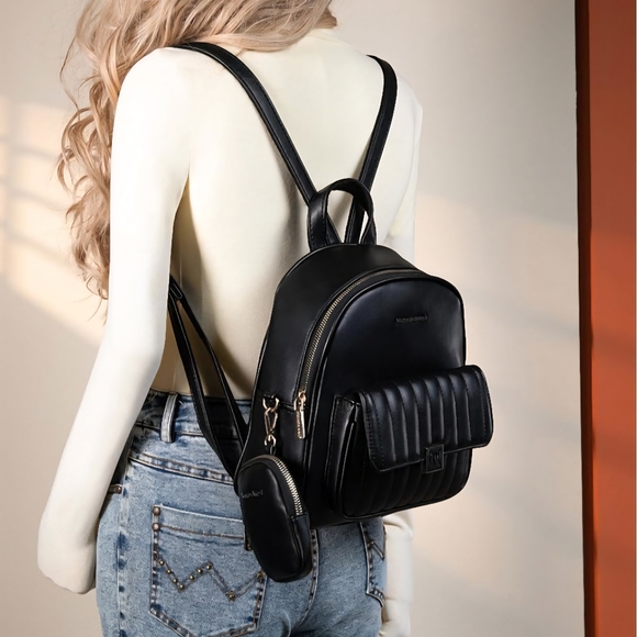 Montana West Mini Casual Backpack With Coin Pouch. - Picture 2 of 7